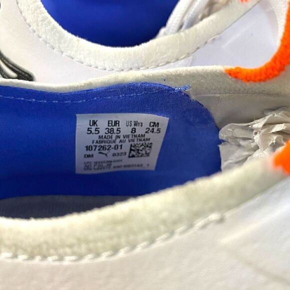 Puma King Ultimate Fg/Ag White Blue Soccer Cleats Womens size 8 107262-01 New - Picture 10 of 10